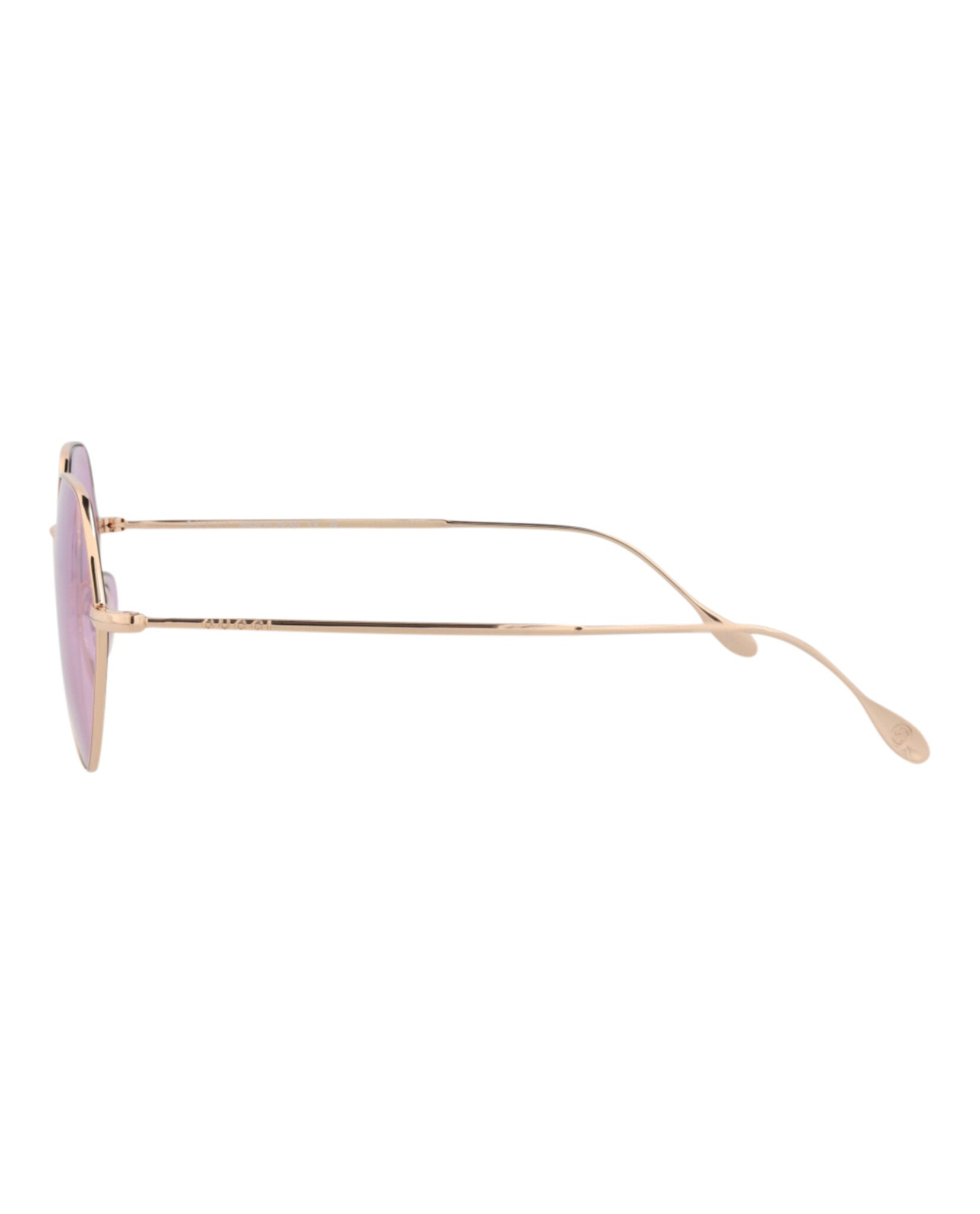 Gucci Womens Square/Rectangle Gold Gold Pink Fashion Designer Eyewear