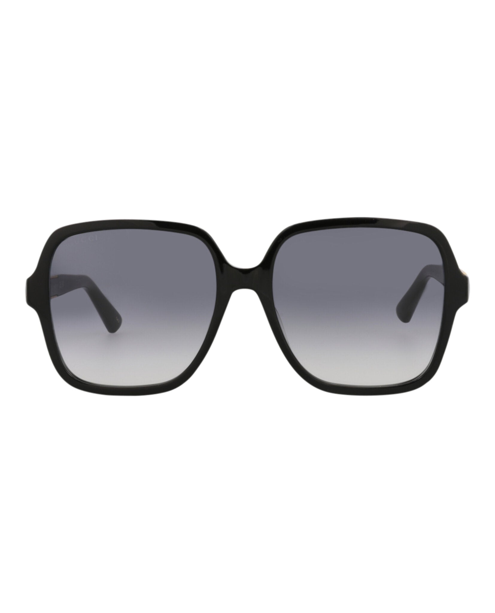 Gucci Womens Square/Rectangle Black Black Grey Fashion Designer Eyewear
