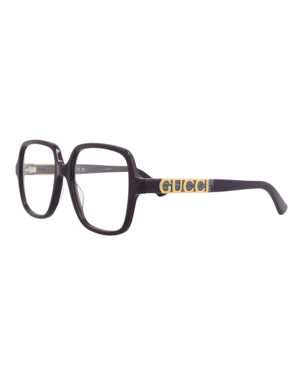 Gucci Womens Square/Rectangle Violet Violet Transparent Fashion Designer Eyewear