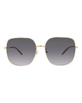 Gucci Womens Square/Rectangle Gold Gold Grey Fashion Designer Eyewear