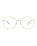 Gucci Womens Round/Oval Gold Gold Transparent Fashion Designer Eyewear