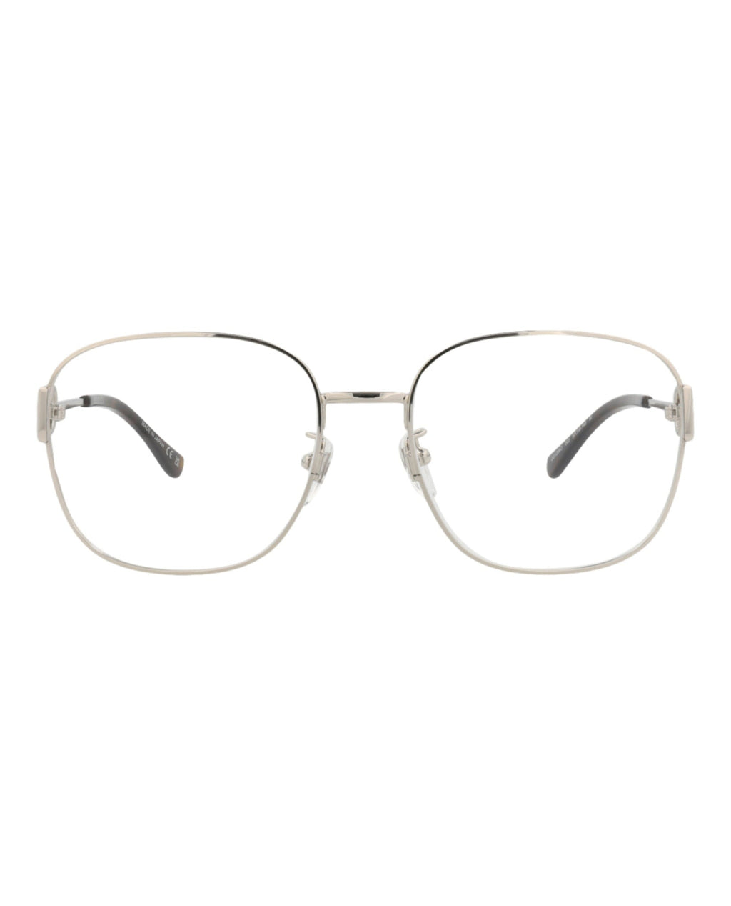 Gucci Unisex Square/Rectangle Silver Silver Transparent Fashion Designer Eyewear