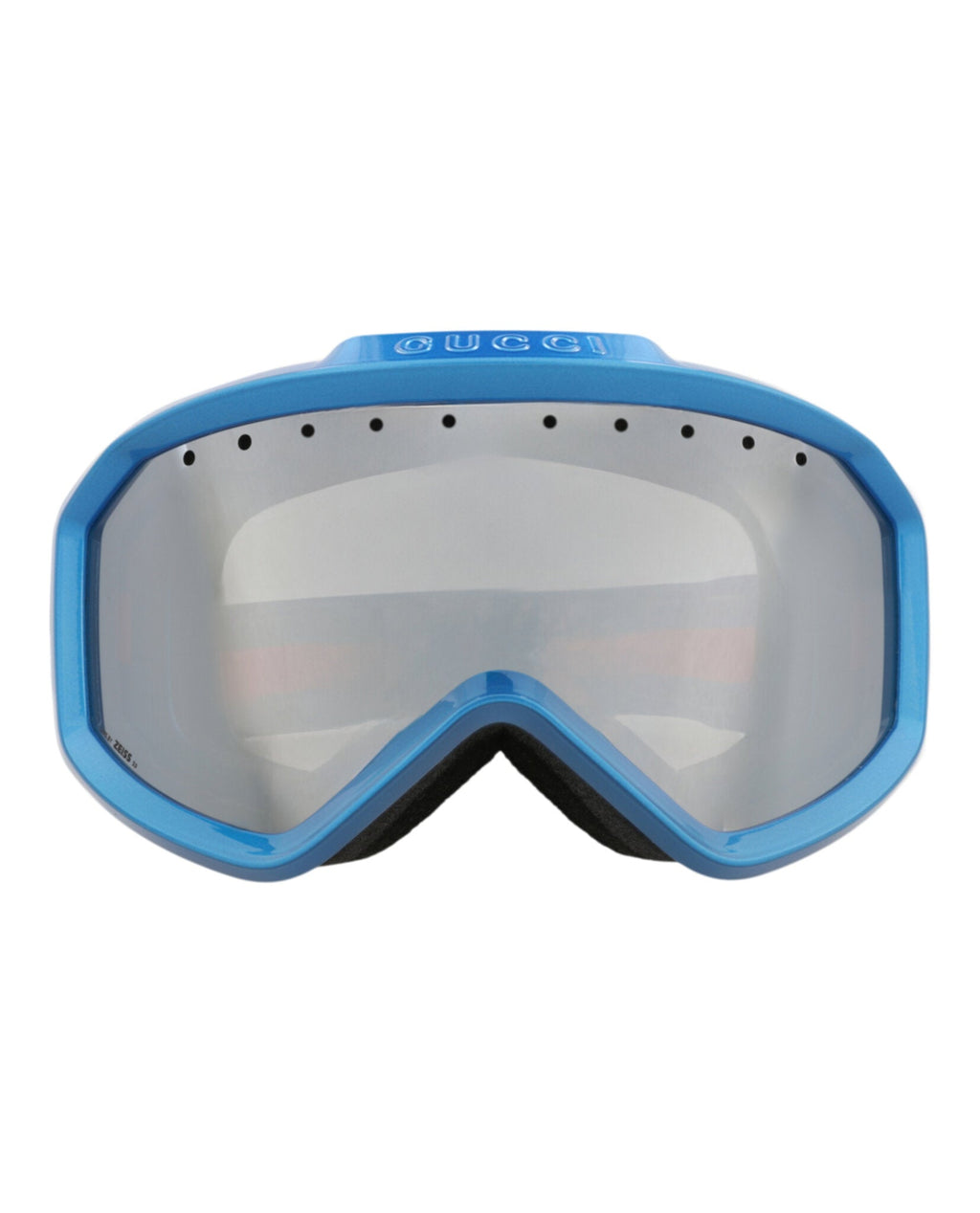 Gucci Unisex Shield/Wrap Blue Blue Silver Fashion Designer Eyewear