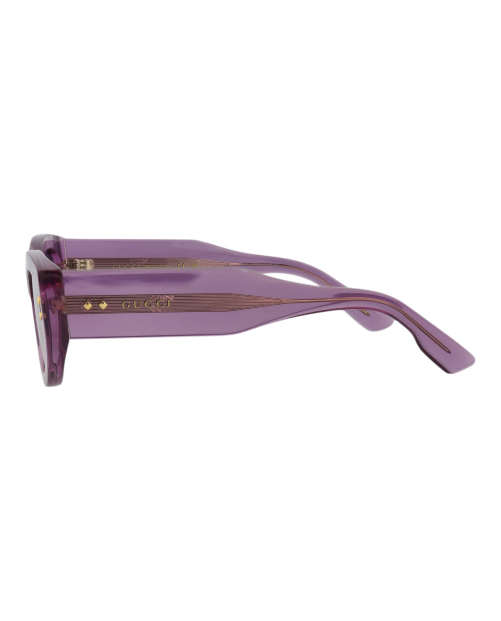 Gucci Womens Square/Rectangle Violet Violet Blue Fashion Designer Eyewear