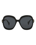 Gucci Womens Round/Oval Black Black Grey Fashion Designer Eyewear