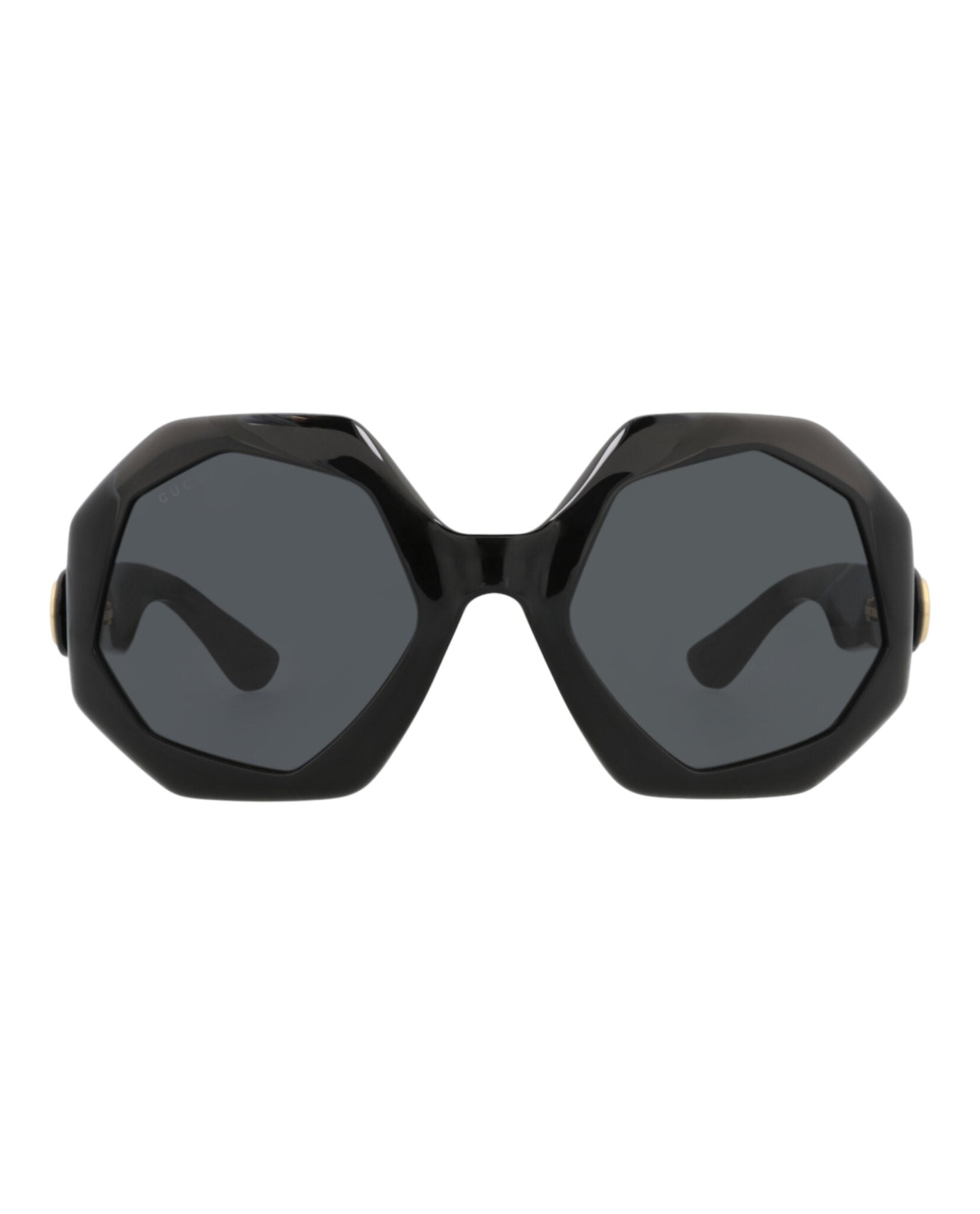 Gucci Womens Round/Oval Black Black Grey Fashion Designer Eyewear