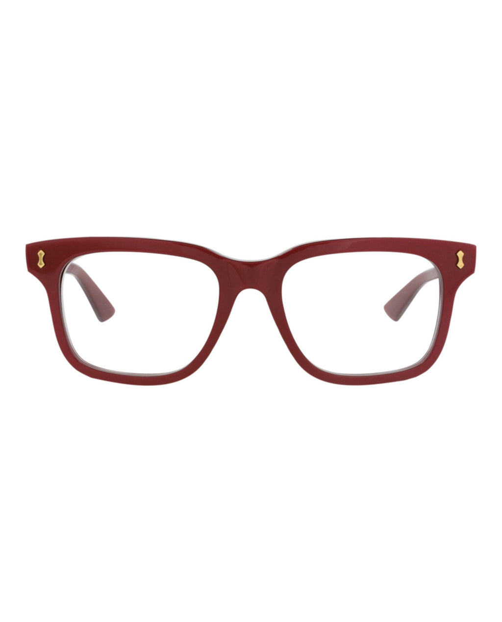 Gucci Mens Square/Rectangle Burgundy Burgundy Transparent Fashion Designer Eyewear