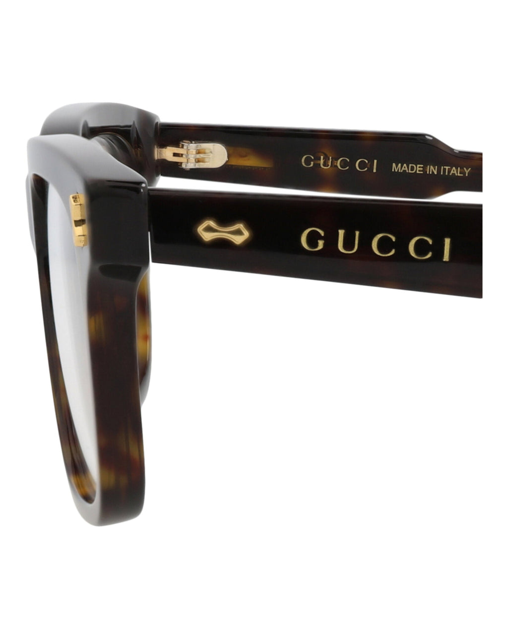 Gucci Mens Square/Rectangle Havana Havana Transparent Fashion Designer Eyewear