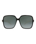 Gucci Womens Square/Rectangle Black Gold Grey Fashion Designer Eyewear