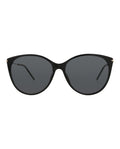 Gucci Womens Cat Eye Black Gold Grey Fashion Designer Eyewear