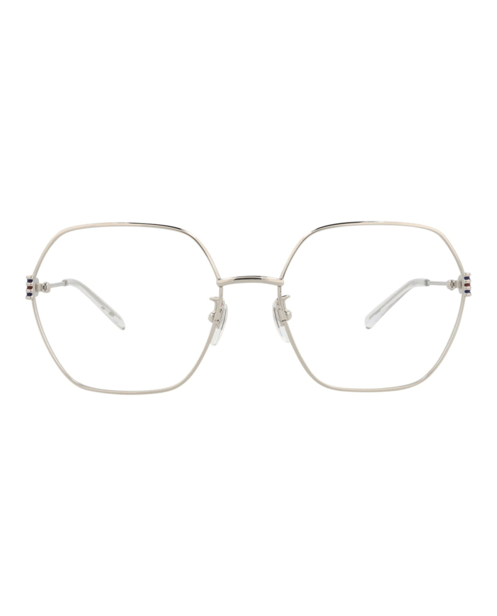 Gucci Womens Square/Rectangle Silver Silver Transparent Fashion Designer Eyewear