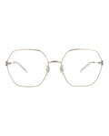 Gucci Womens Square/Rectangle Silver Silver Transparent Fashion Designer Eyewear