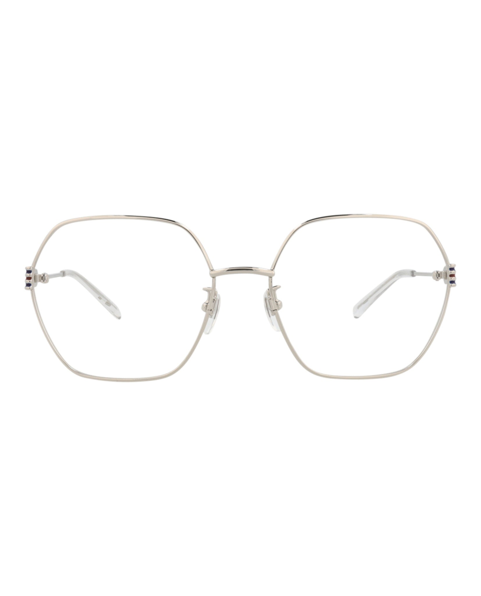 Gucci Womens Square/Rectangle Silver Silver Transparent Fashion Designer Eyewear