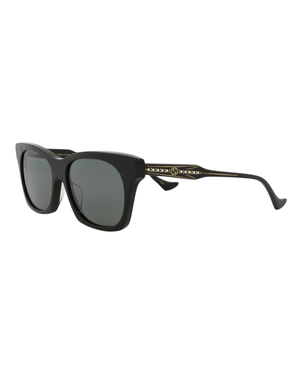 Gucci Womens Cat Eye Black Black Grey Fashion Designer Eyewear