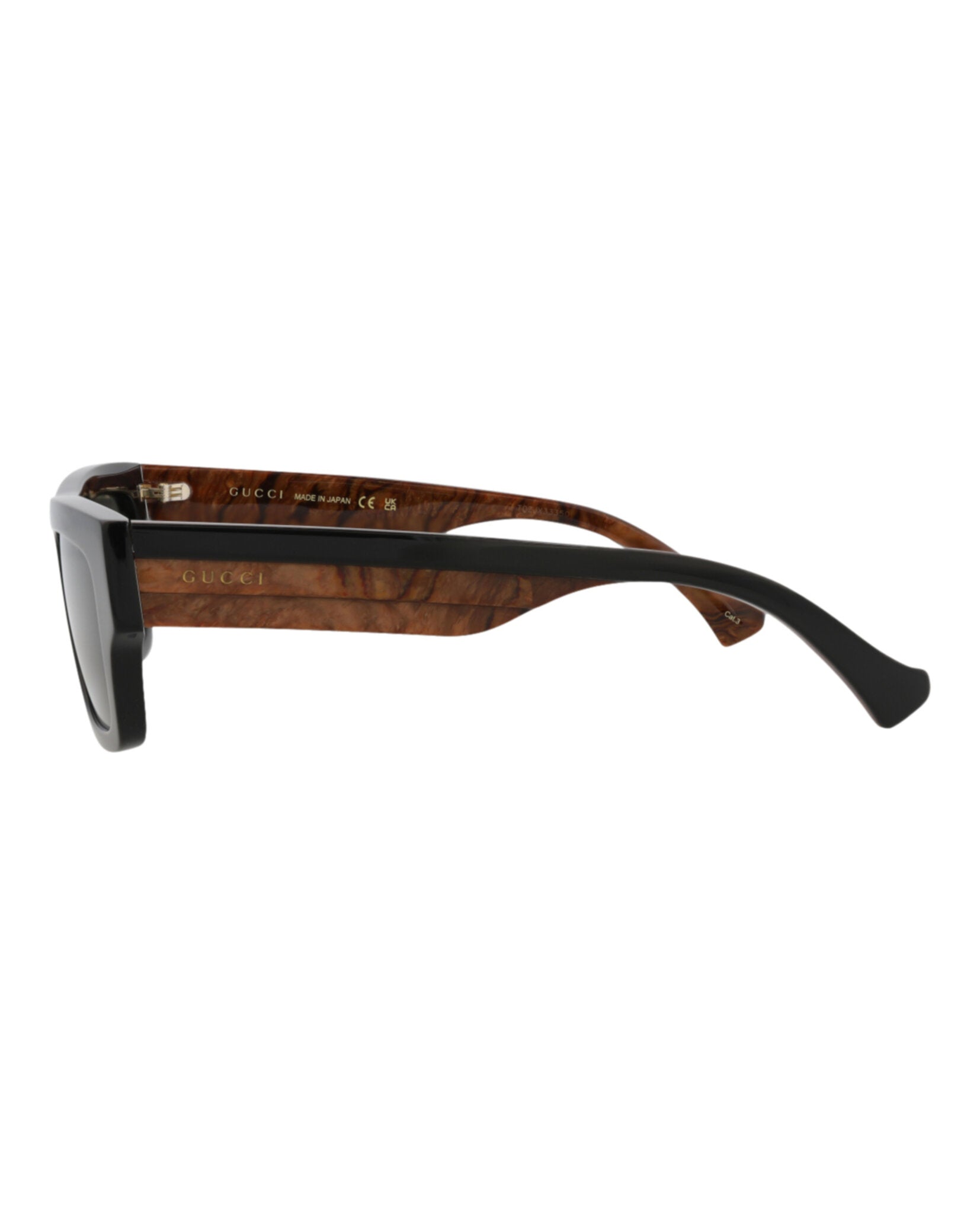 Gucci Mens Square/Rectangle Black Black Grey Fashion Designer Eyewear