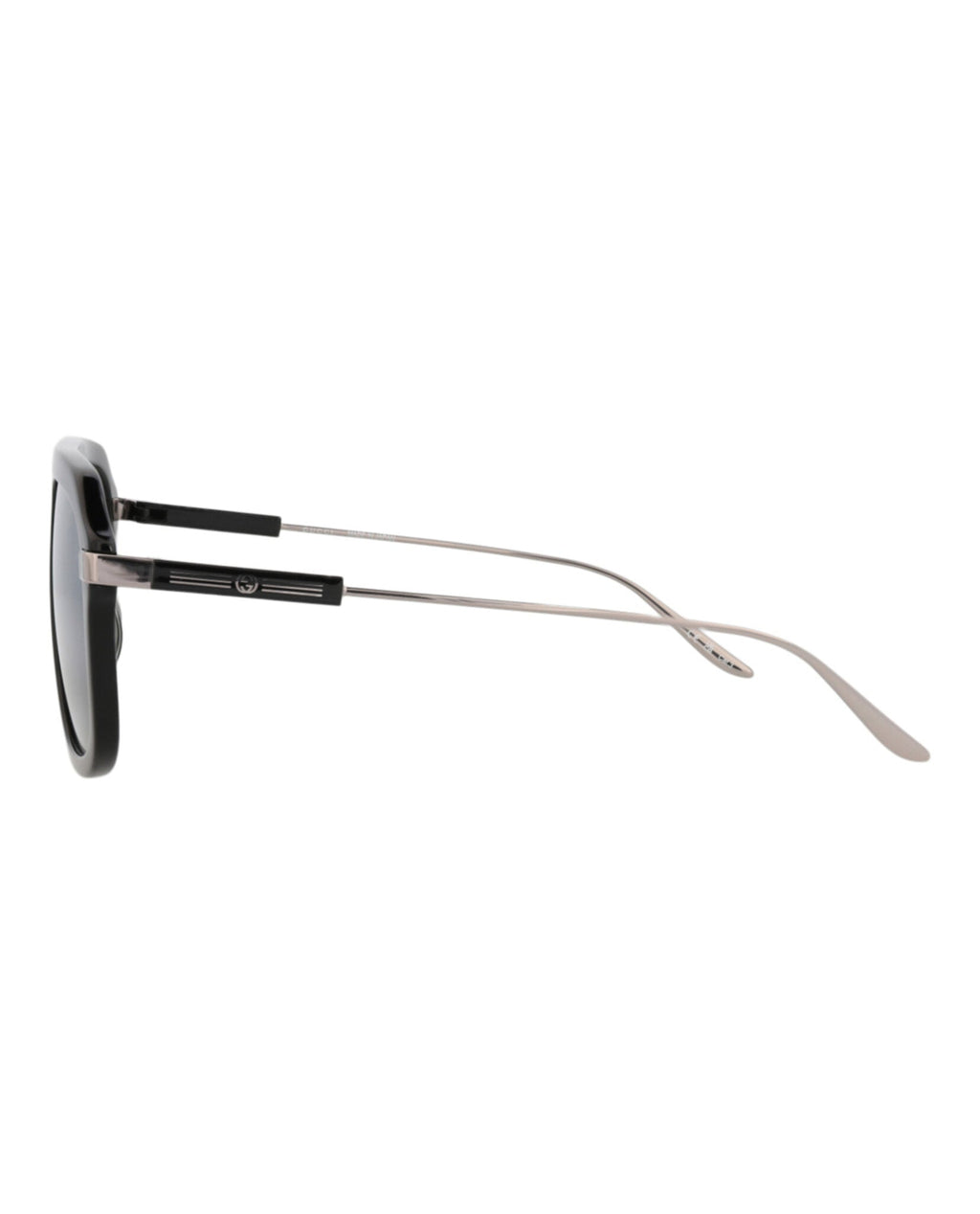 Gucci Mens Aviator Black Ruthenium Silver Fashion Designer Eyewear
