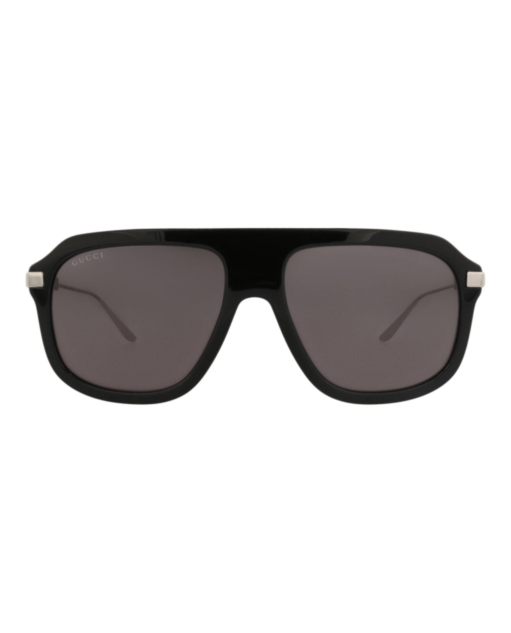 Gucci Mens Aviator Black Silver Grey Fashion Designer Eyewear