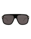 Gucci Mens Aviator Black Silver Grey Fashion Designer Eyewear