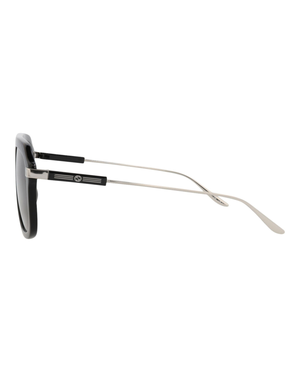 Gucci Mens Aviator Black Silver Grey Fashion Designer Eyewear
