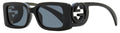 Gucci Rectangular Sunglasses GG1325S 001 Black 54mm Black