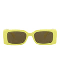 Gucci Womens Square/Rectangle Yellow Yellow Brown Fashion Designer Eyewear