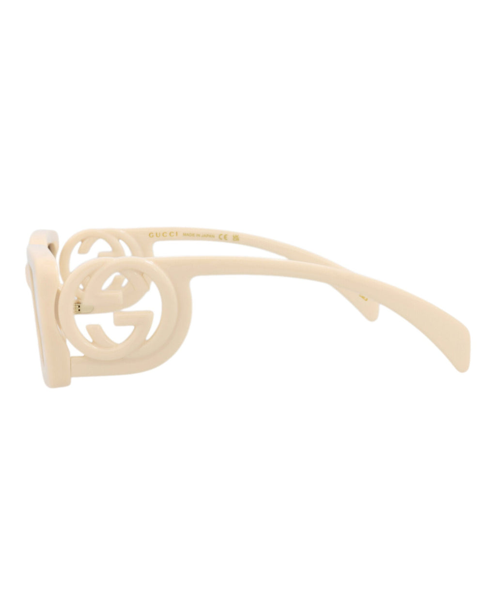 Gucci Womens Square/Rectangle Ivory Ivory Grey Fashion Designer Eyewear