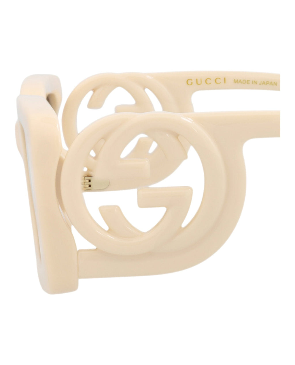 Gucci Womens Square/Rectangle Ivory Ivory Grey Fashion Designer Eyewear