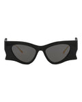 Gucci Womens Cat Eye Black Gold Grey Fashion Designer Eyewear