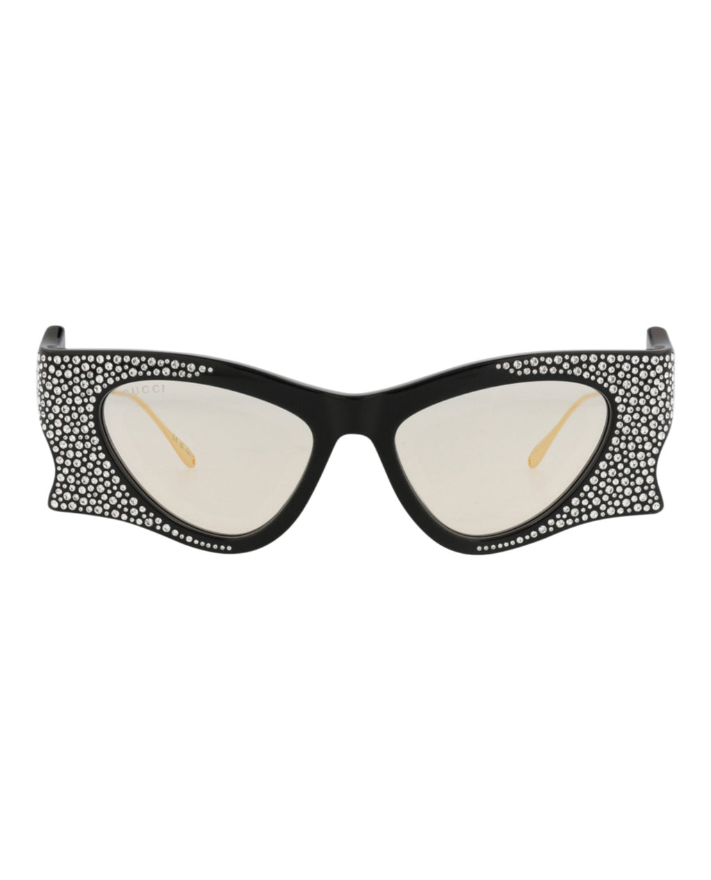 Gucci Womens Cat Eye Black Gold Yellow Fashion Designer Eyewear