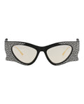 Gucci Womens Cat Eye Black Gold Yellow Fashion Designer Eyewear