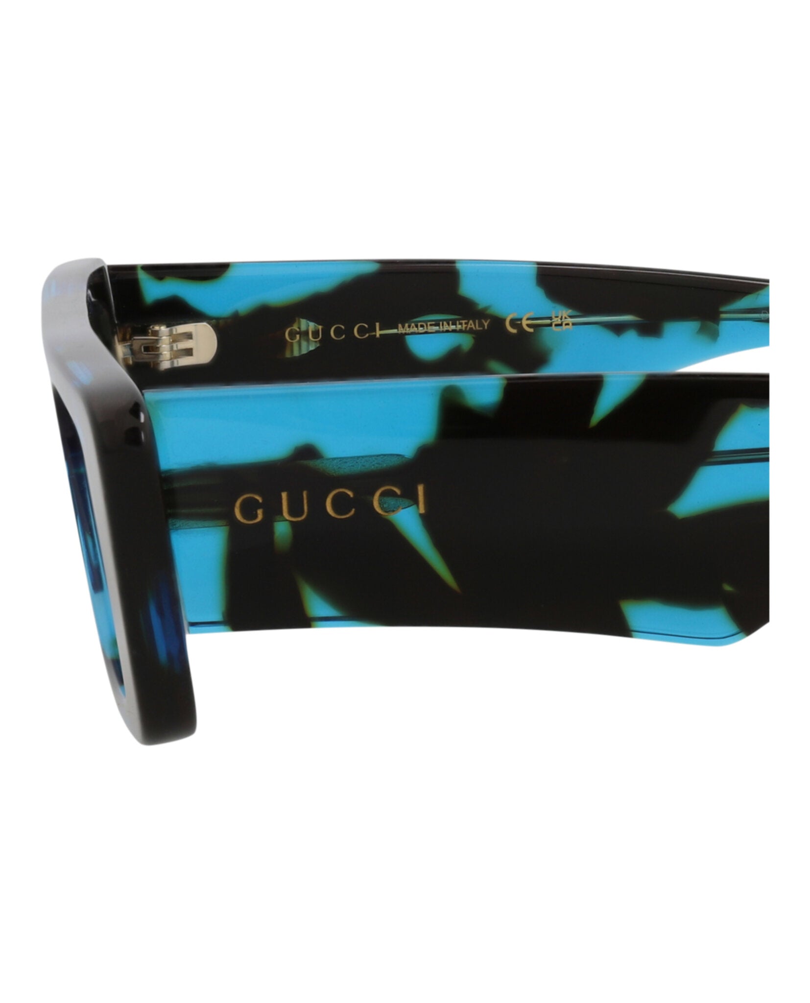 Gucci Mens Square/Rectangle Havana Havana Brown Fashion Designer Eyewear