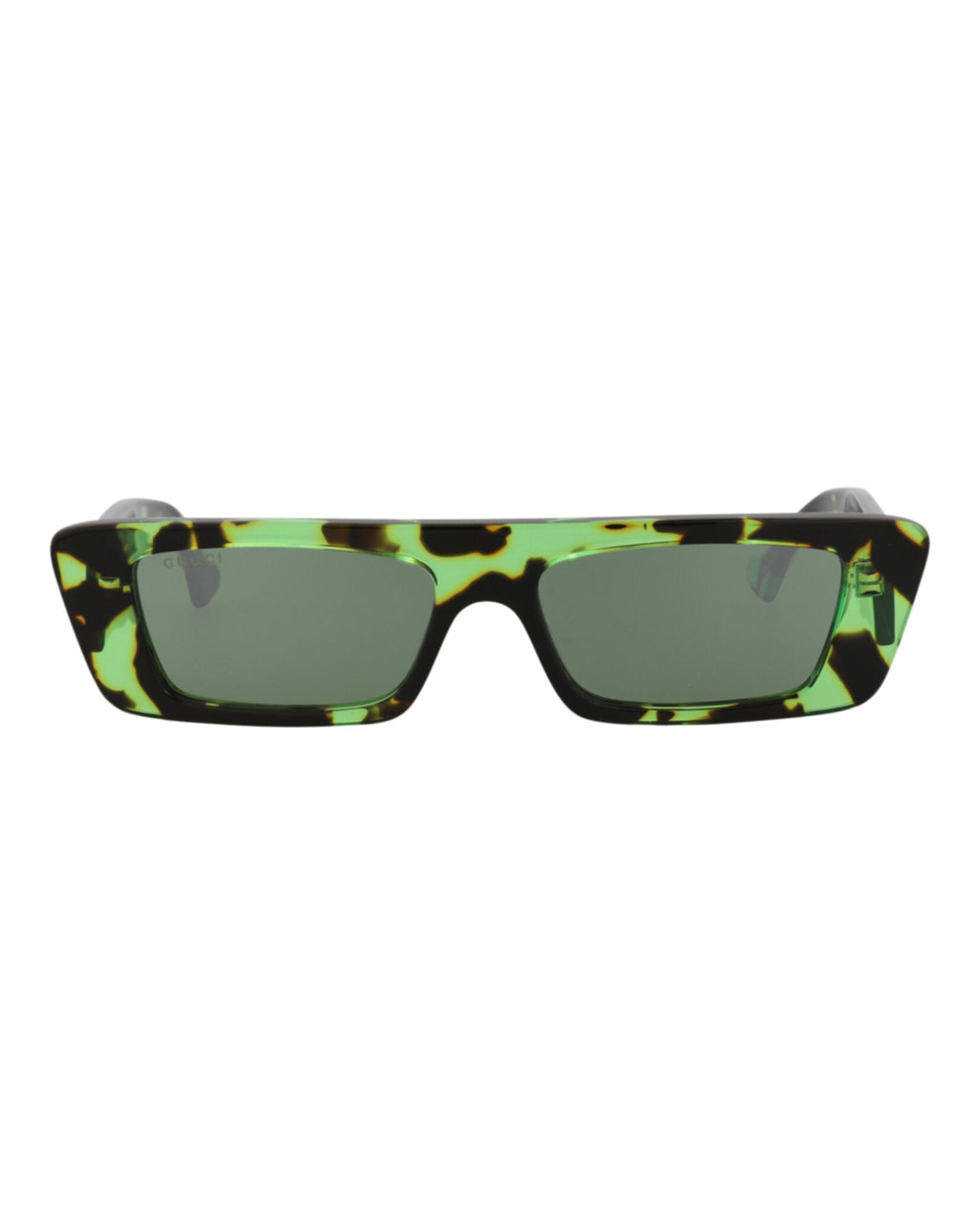 Gucci Mens Square/Rectangle Havana Havana Green Fashion Designer Eyewear