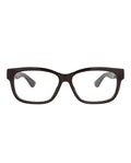 Gucci Womens Square/Rectangle Burgundy Burgundy Transparent Fashion Designer Eyewear