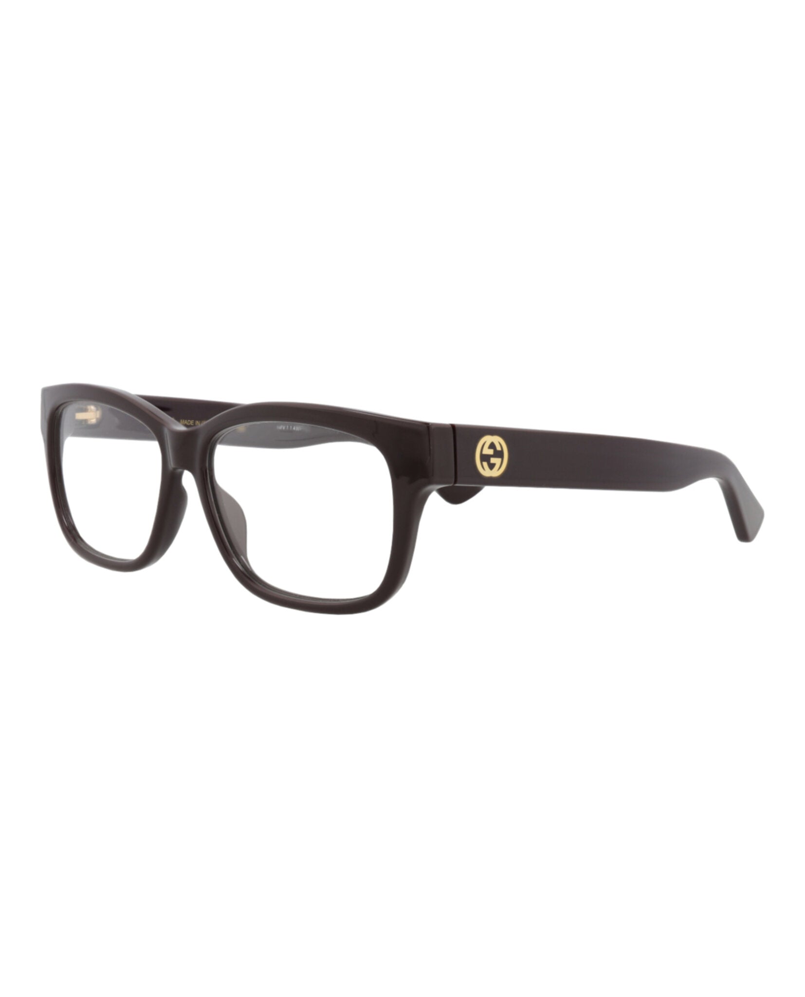 Gucci Womens Square/Rectangle Burgundy Burgundy Transparent Fashion Designer Eyewear