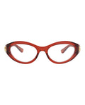Gucci Womens Cat Eye Burgundy Burgundy Transparent Fashion Designer Eyewear