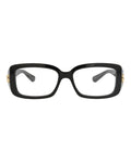Gucci Womens Square/Rectangle Black Black Transparent Fashion Designer Eyewear