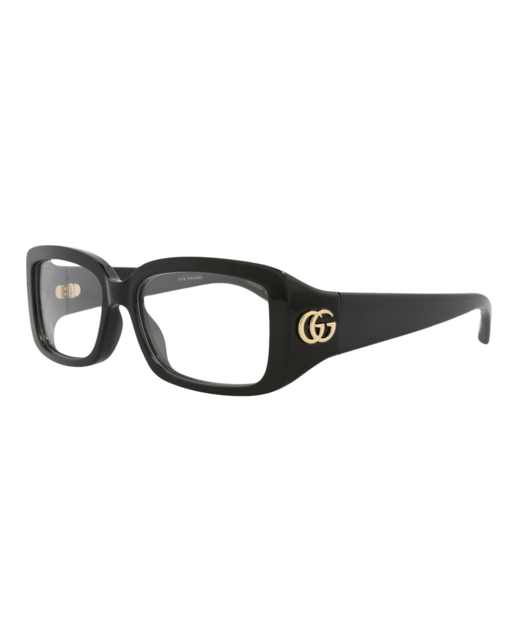 Gucci Womens Square/Rectangle Black Black Transparent Fashion Designer Eyewear