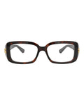 Gucci Womens Square/Rectangle Havana Havana Transparent Fashion Designer Eyewear