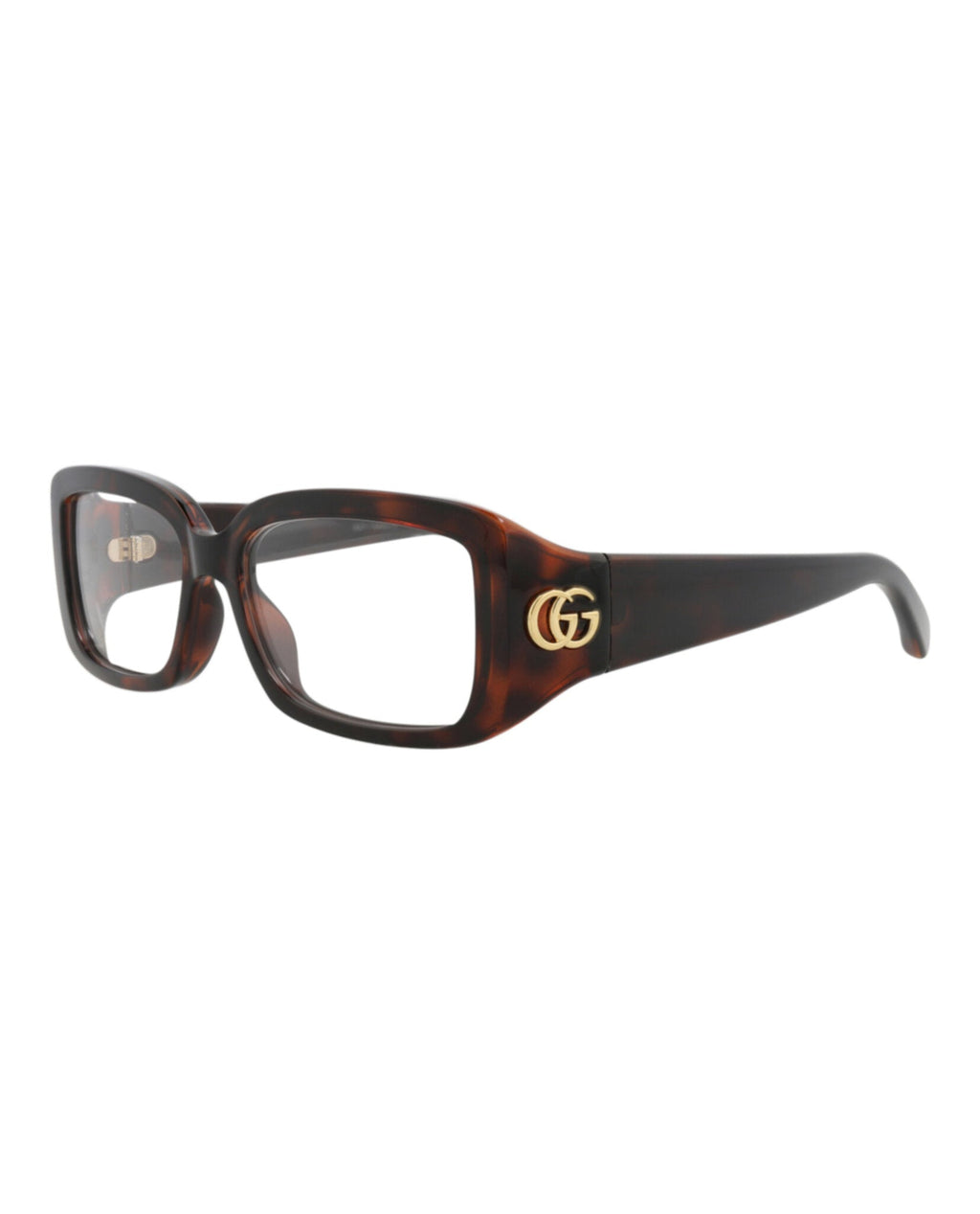 Gucci Womens Square/Rectangle Havana Havana Transparent Fashion Designer Eyewear