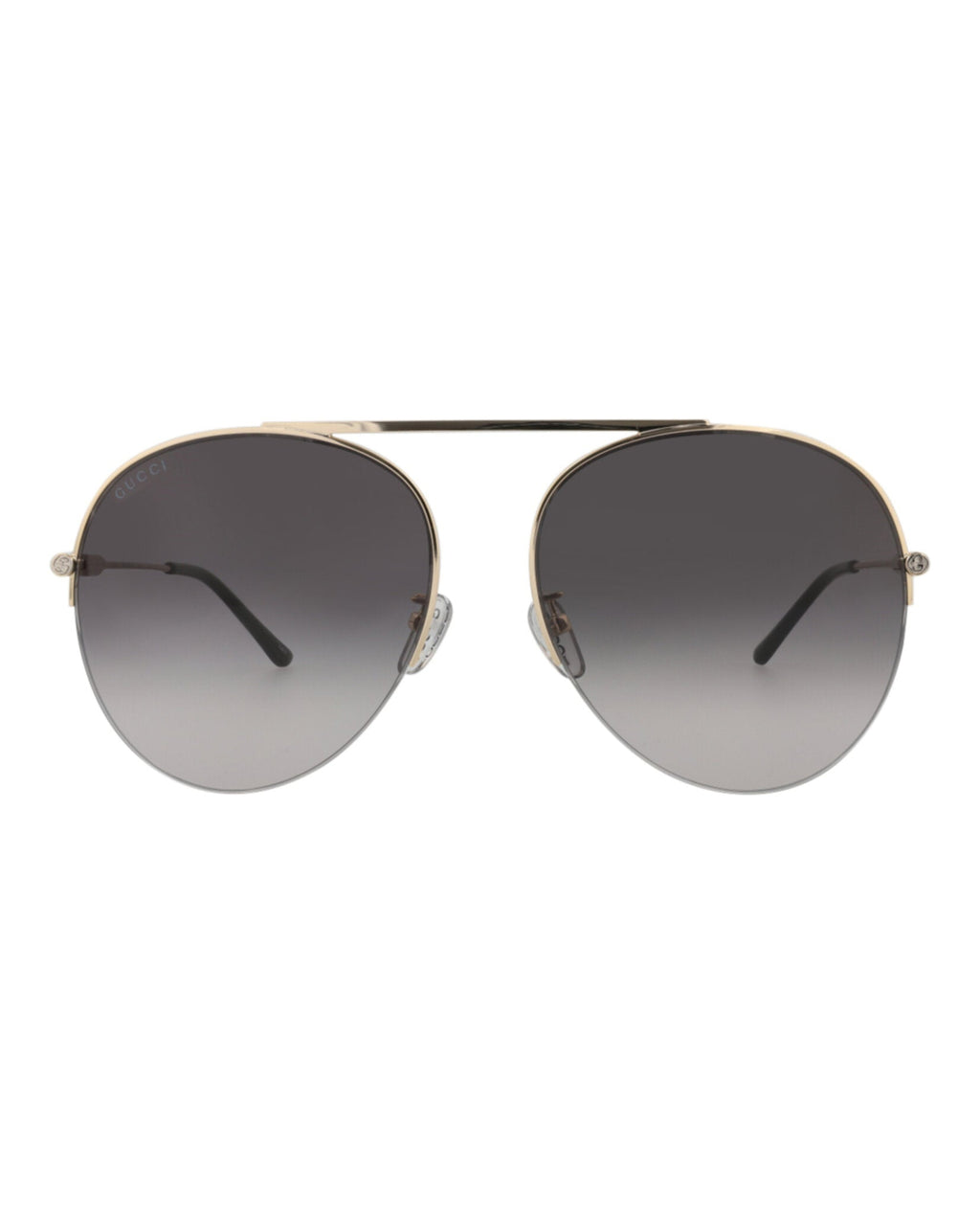 Gucci Womens Aviator Gold Gold Grey Fashion Designer Eyewear