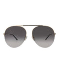 Gucci Womens Aviator Gold Gold Grey Fashion Designer Eyewear