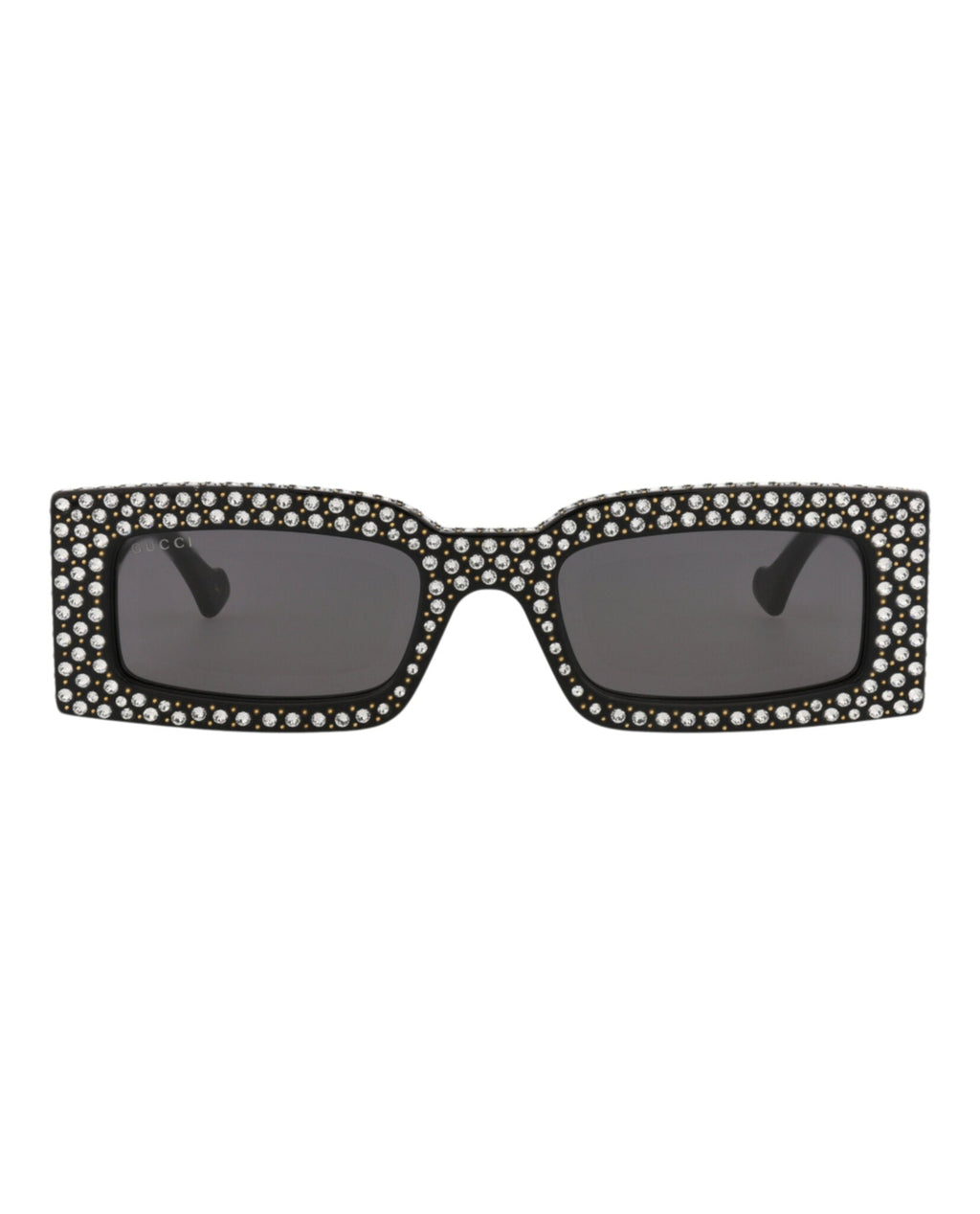 Gucci Womens Square/Rectangle Black Black Grey Fashion Designer Eyewear