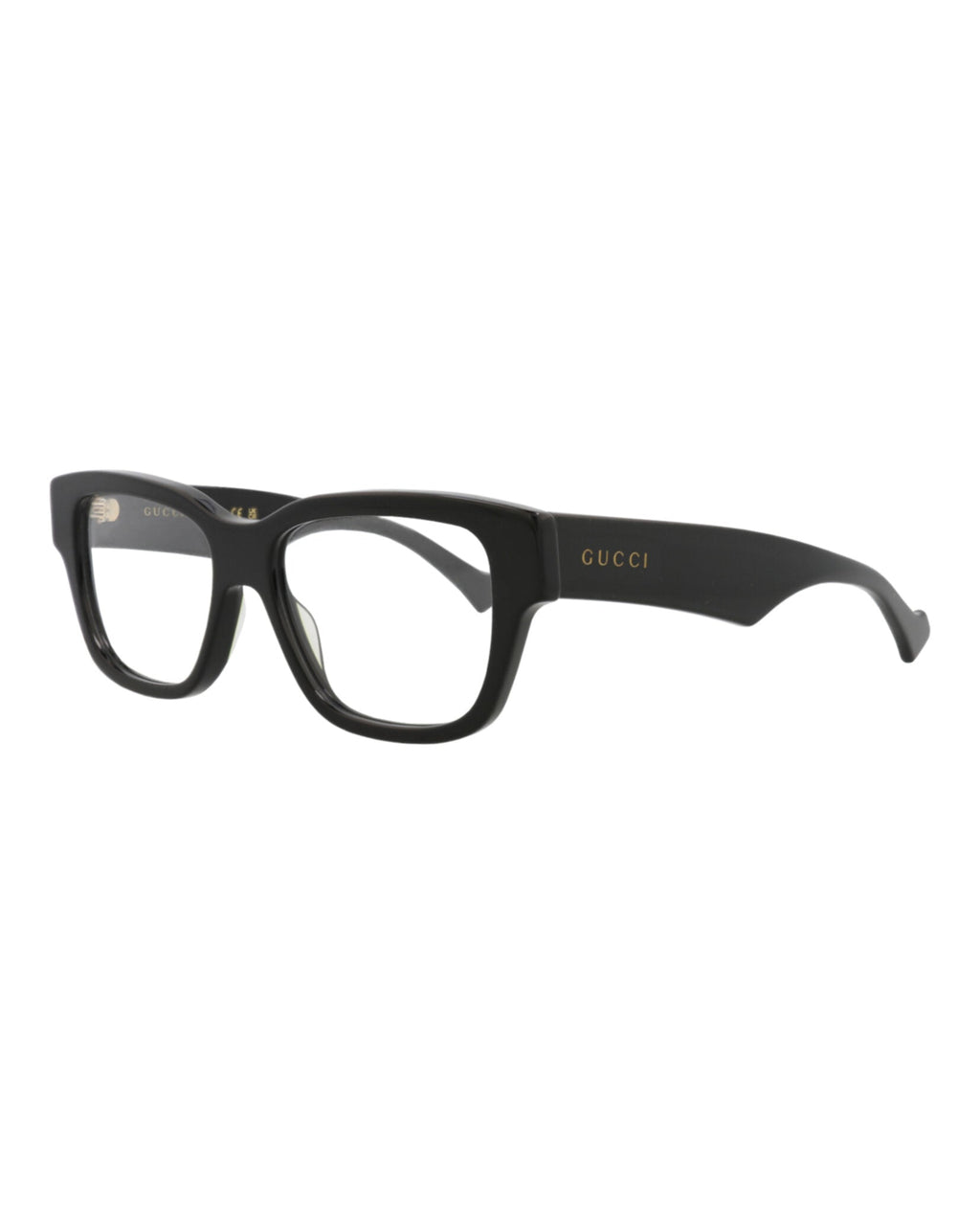Gucci Mens Square/Rectangle Black Black Transparent Fashion Designer Eyewear
