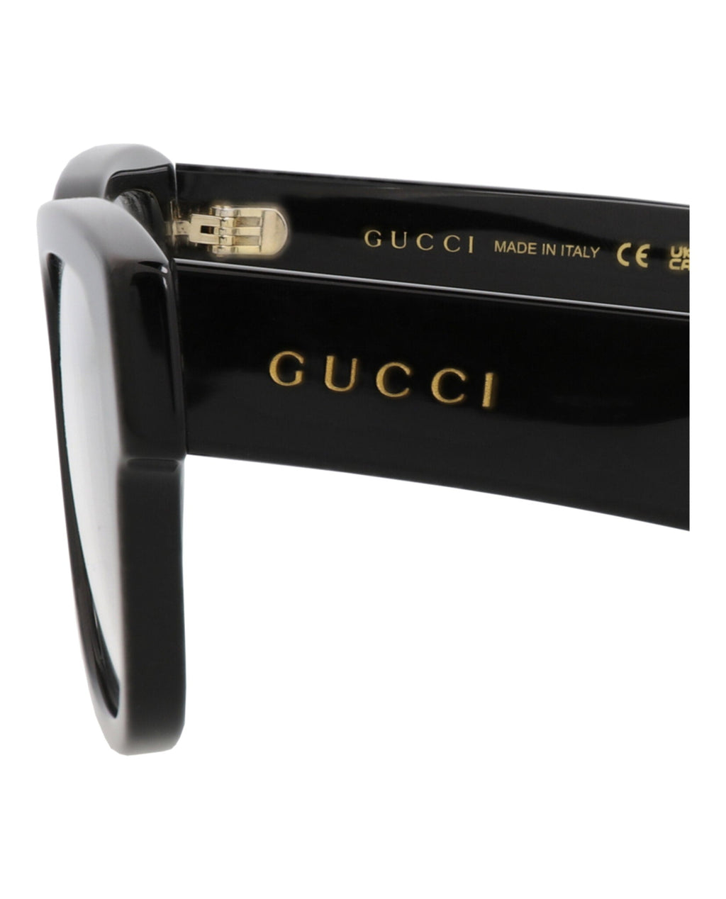 Gucci Mens Square/Rectangle Black Black Transparent Fashion Designer Eyewear