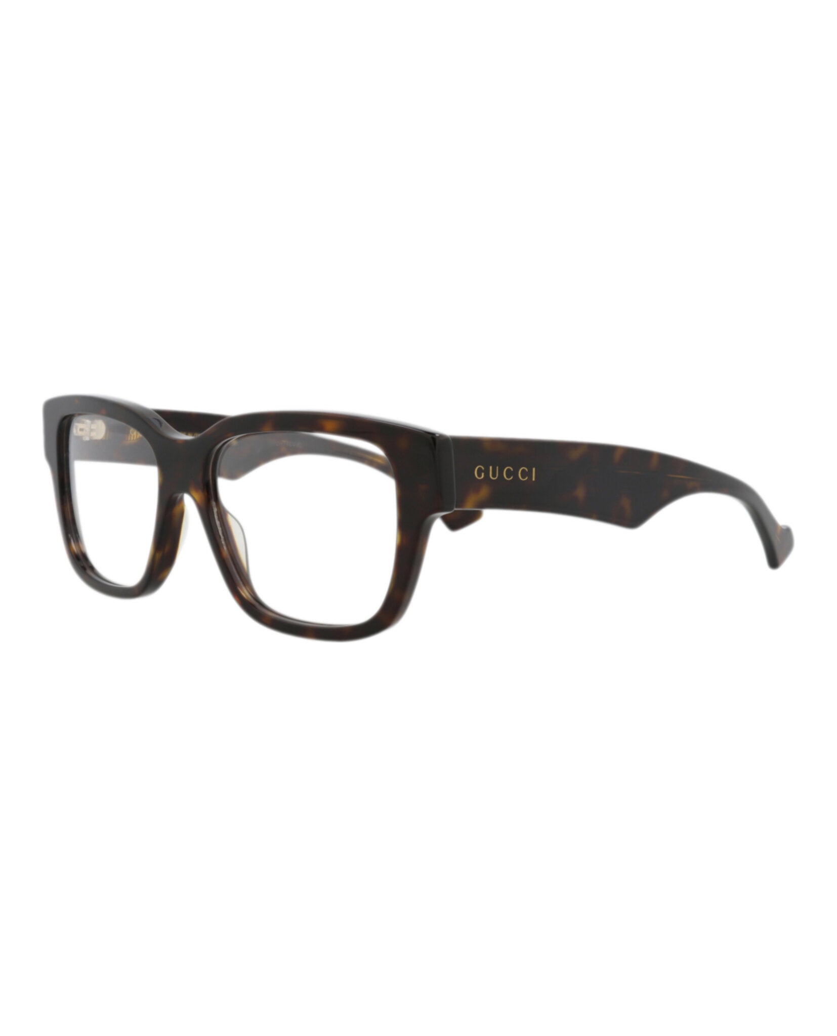 Gucci Mens Square/Rectangle Havana Havana Transparent Fashion Designer Eyewear