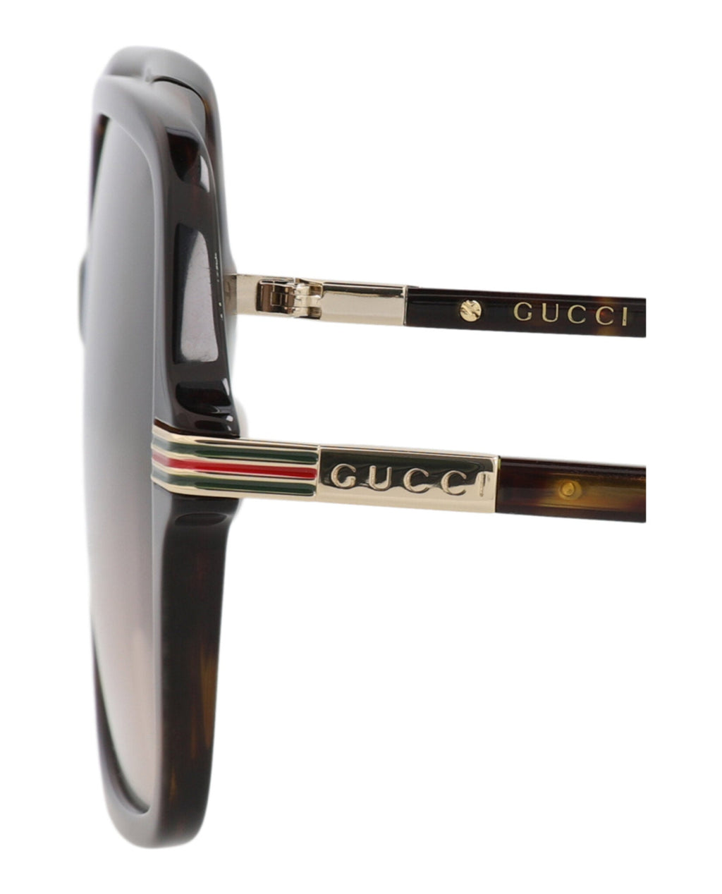 Gucci Womens Square/Rectangle Havana Havana Brown Fashion Designer Eyewear