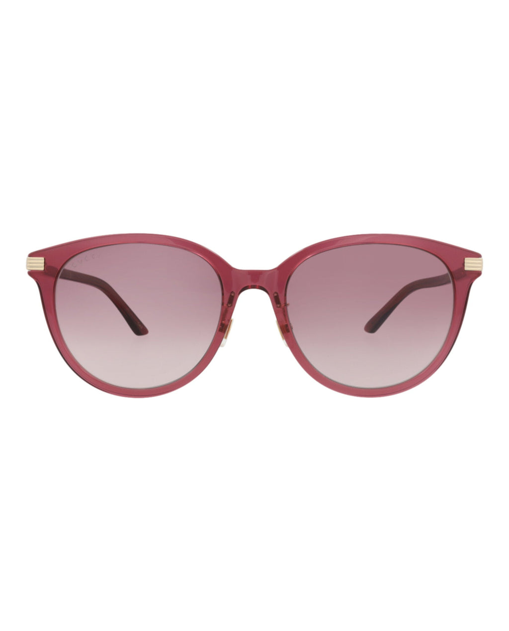 Gucci Womens Round/Oval Burgundy Burgundy Red Fashion Designer Eyewear