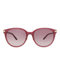 Gucci Womens Round/Oval Burgundy Burgundy Red Fashion Designer Eyewear