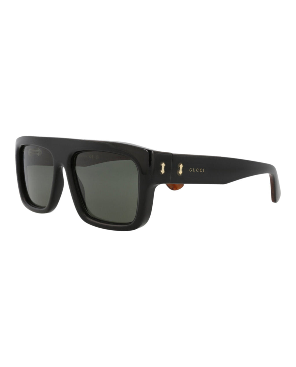 Gucci Mens Square/Rectangle Black Black Grey Fashion Designer Eyewear
