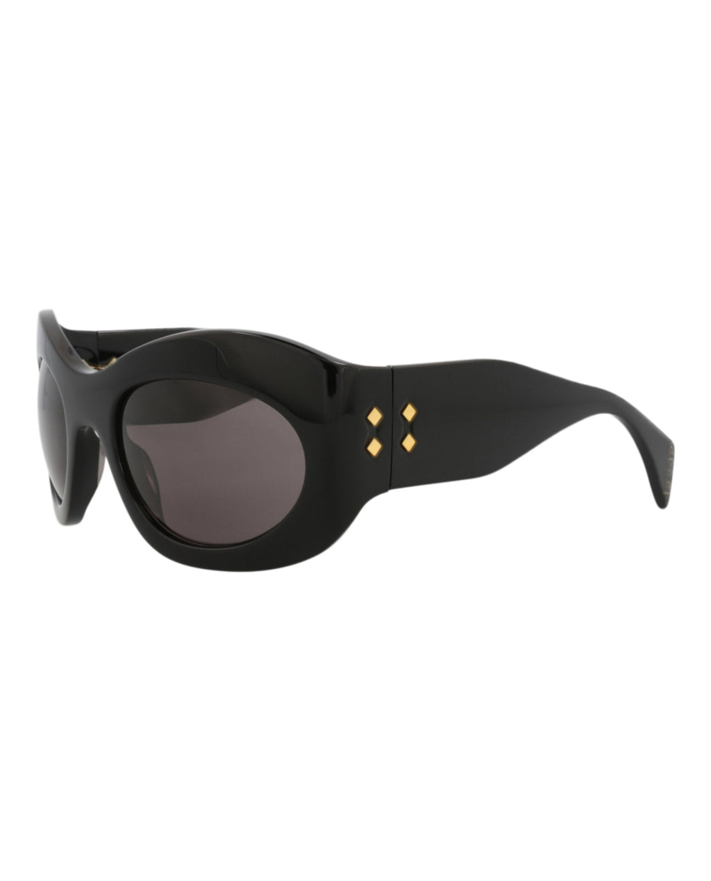 Gucci Unisex Shield/Wrap Black Black Grey Fashion Designer Eyewear